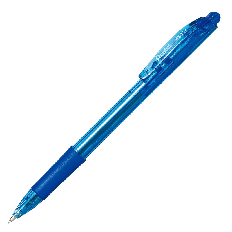 Pentel BK417-C Bolígrafo Wow, Retráctil BK417-C, Punta Fina con Grip,
