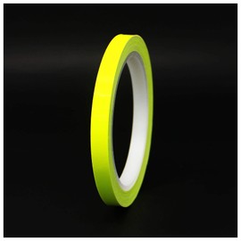 Finest Folia Decorative Shiny Strips for Car, Motorcycle, Boat, Model Making, Silver, Chrome, 10 Metres, neon yellow