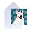 Bull Terrier Blank Greeting Card by Leslie Gerry - Pack