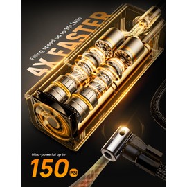 Tire Inflator Portable Air Compressor - Lamicall 150 PSI 5000mAh Cordless Car Air Pump, 1 Min Fast Inflate, Electric Tire Pump, Digital Pressure Gauge, LED Light, for Auto Bike Motorcycle