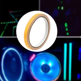 SM SunniMix Glow in The Dark Tape High Bright Decorative Strong Sticky Home Decor Fluorescent Glow Tape Luminous Tape for Exit Sign Walls, Yellow