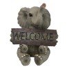 Jungle Wildlife Welcome Safari Savanna Elephant Calf with Trunk Up
