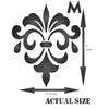Fancy Fleur de Lis Stencil 12.5 x 15 cm M
