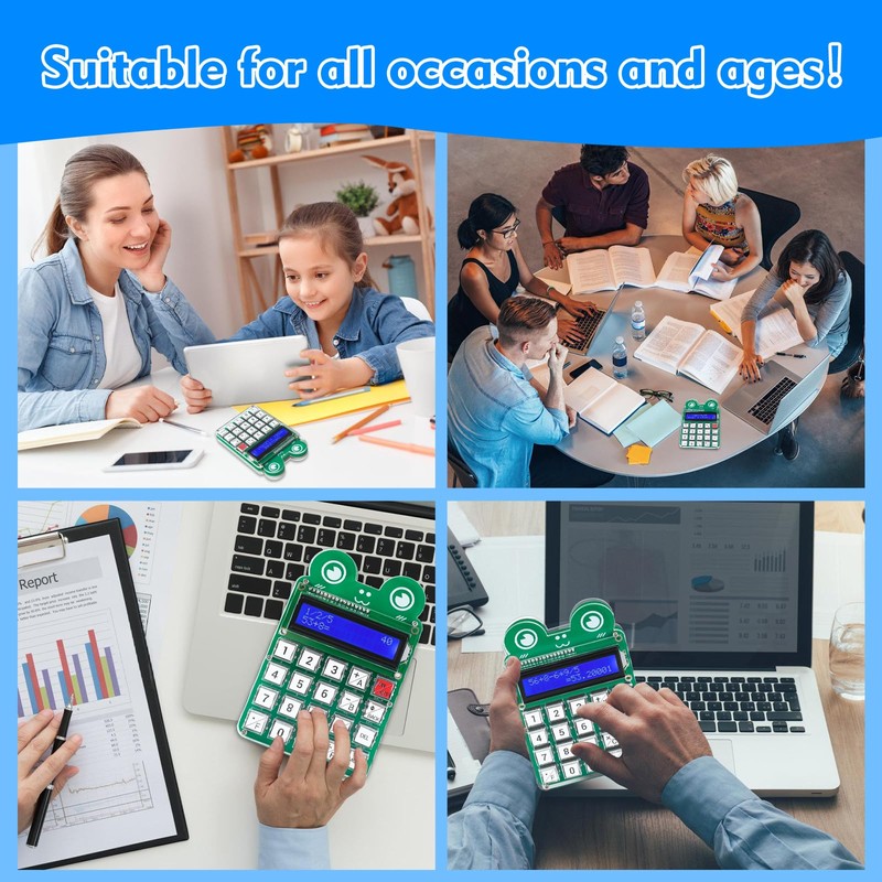 Calculator Soldering Kit, 6-Digit Math Practice Game with Addition, Subtraction,