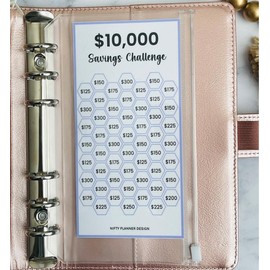 5k, 10k, 15k Savings Challenges Bundle, Laminated Savings Cards - Style: Insert Trackers ONLY