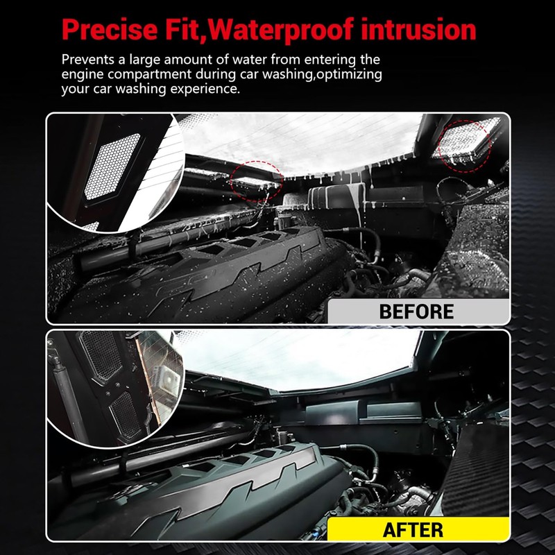 BILLFARO Dry Bay Vent Blocks and Rear Window Spoiler,Rear Hatch