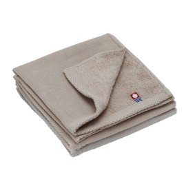 Broccoli House Imabari Towel, Pile & Gauze, Lightweight, Air Dry, Quick Dry, Absorbent, Made in Japan, Hand Towel (Set of 3) 13.4 x 13.8 inches (34 x 35 cm), 100% Cotton (Ash Beige)