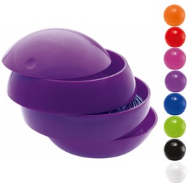 Spirella Kosmetikorganizer Bowl Beauty Aufbewahrungsbox für Make Up und Schmuck mit 3 Fächern 16x14cm Lila