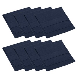 PATIKIL 8x8cm Jewelry Pouches with Band, 8 Pack Microfiber Portable Soft Storage Bags Packaging for Necklace Bracelet Earring Watch Rings Brooch, Navy Blue