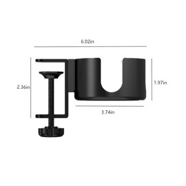 Large Cup Mug Holder, Desk Drink Bottle Holder, Adjustable Desk Cup Holder Clamp Anti-Spill Cup Holder for Desk and Table