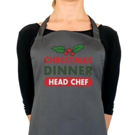 Stickerscape Christmas Apron (Christmas Dinner - Navy) | Christmas Baking and Cooking Apron Gift for Women | Lots of Colours and Choice of Design