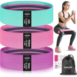 Resistance Bands for Legs and Butt, Fabric Exercise Loop Bands Yoga, Pilates, Rehab, Fitness and Home Workout, Strength Bands for Booty Gym Accessories Calisthenics Tools - Colour: Grey