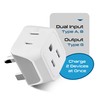 Ceptics UK Travel Plug Adapter, 2 in 1 Type G