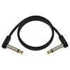 D'Addario Accessories Instrument Cable, 1/4", Flat-Right Angle, 2 in (PW-FPRR-02)