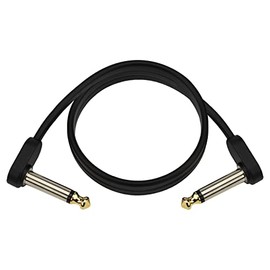 D'Addario Accessories Instrument Cable, 1/4", Flat-Right Angle, 2 in (PW-FPRR-02)