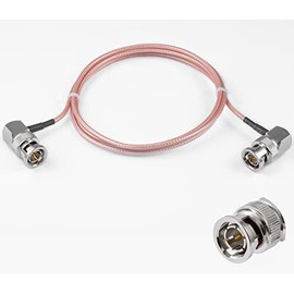 POBADY BNC Male Right Angle to BNC Male Right Angle Cable 75ohm BNC Male HD-SDI RG179 RF Coaxial Pigtail Jumper Cable 3ft/1m for VCR Camera Marine CB Radio CCTV Monitor
