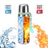 Stainless Steel Flask with Cup 700ml/23.6oz Vacuum Insulated Thermo Bottle