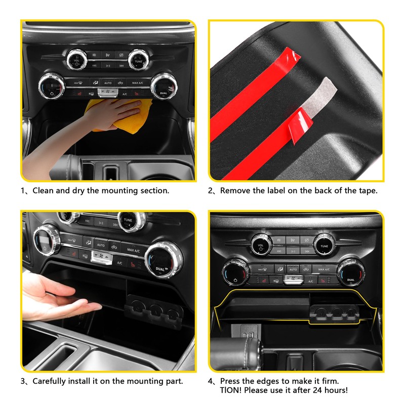 JAKISIMA Center Console Organizer Tray Interior Storage Accessories Coin Holder