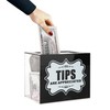 CiaoHER Acrylic Tip Collection Jar Donation Suggestion Box for Money