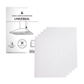 Anakel Home Universal paper filter for cooker hoods, 60 x 45 cm, can be cut, fireproof, contains 5 filters