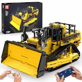 Mould King 15084 Construction Bulldozer Kit, 1508-Piece Engineering Vehicle Model with APP Control, Creative Building Toy for Adult Collectors
