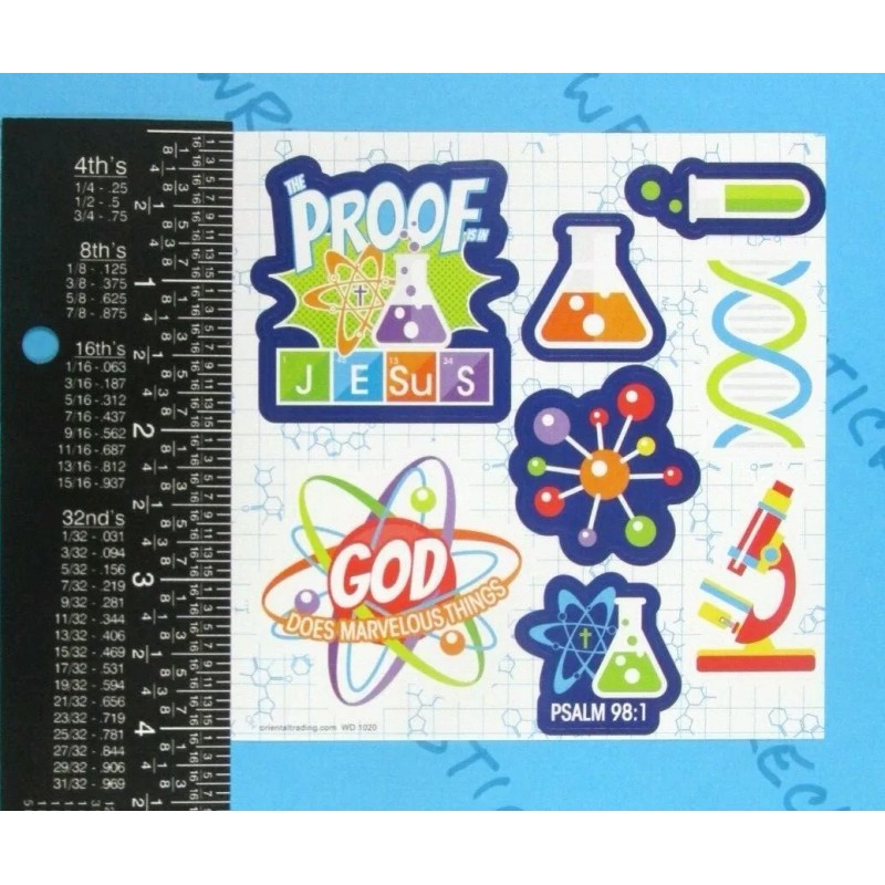 WD God & Science Mini Sticker Sheets Set Of 2