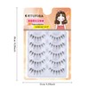 GRTUFOBA 5 Pairs 3D Natural Top Eyelashes Transparent Shaft Soft