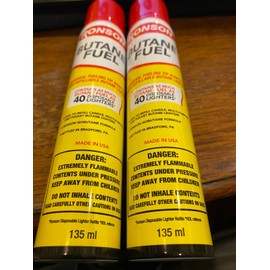 Ronson Lot of 8  Ronson Butane Fuel 135 ml.4.57 fl oz Clean Fuel New