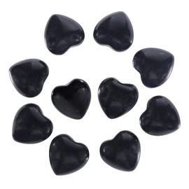 Nupuyai 10 Pieces Heart Gemstone Healing Stone Heart Shape Lucky Charm for Jewellery Making Decoration Approx. 1.5 cm