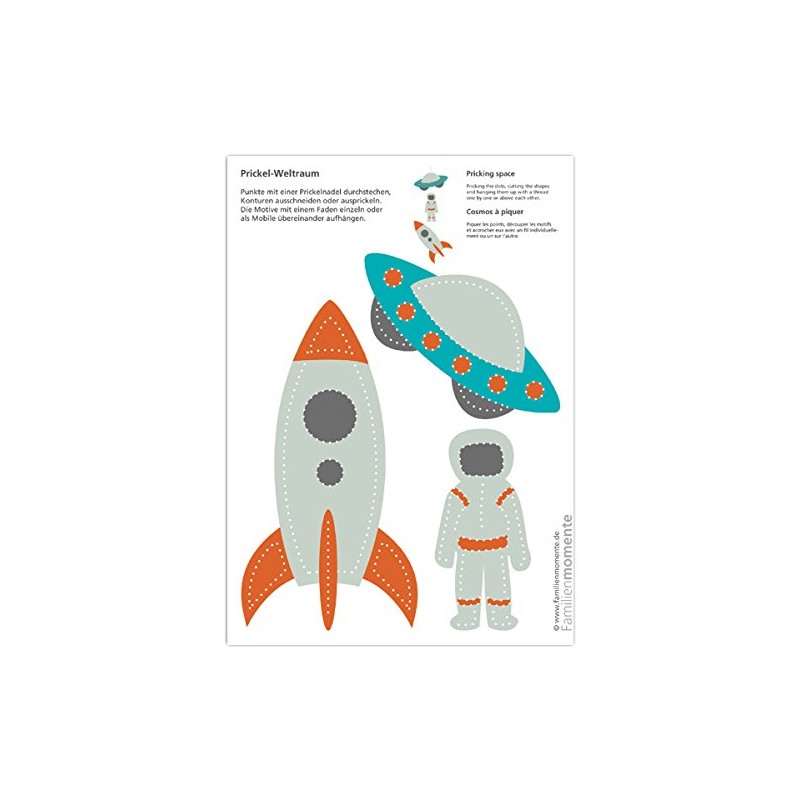 Familienmomente 10 Craft Sheets for Tingling Space (5 x Planets/5