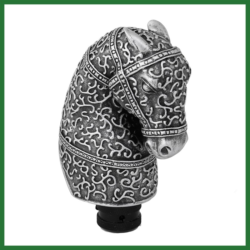 Motoforti Silver Gray Horse Head Manual Gear Shift Knob Long-lasting