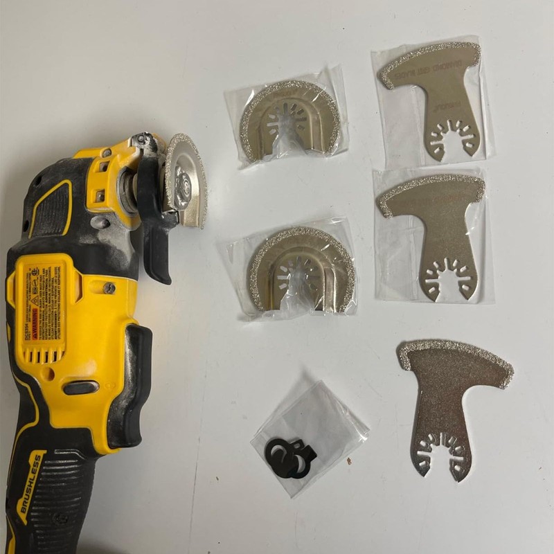 Oscillating Tool Blades, 6Pcs Diamond Carbide Multi Tool Blades for