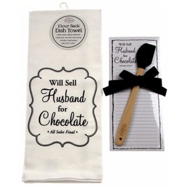 Brownlow Sell Husband Chocolate Towel Magnetic Notepad Silicone Black Spatula Brownlow