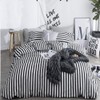 CLOTHKNOW Striped Pillowcases King Black and White Pillow Cases Ticking