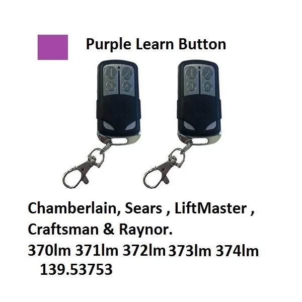 LiftMaster 373LM COMPATIBLE Garage Door Remote PURPLE Learn Button 315mhz