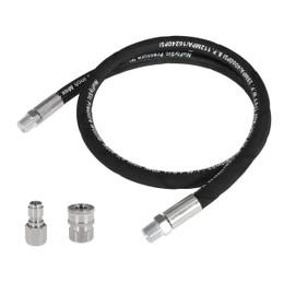 NuFlySic Pressure Washer Whip Hose Power Washer Jumper Hose for Pressure Washing 3/8 Inch NPT Quick Connect Plug Reel Connector, 4000 PSI, 4FT