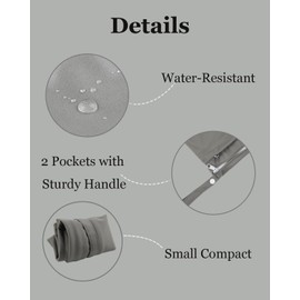 babeine Wet Dry Bags 2 Pack for Baby Cloth Diapers, Waterproof Reusable with 2 Pockets Travel Beach Pool Soiled Baby Items Yoga Gym Bag for Swimsuits or Wet Clothes(Navy Blue,Dark Green)