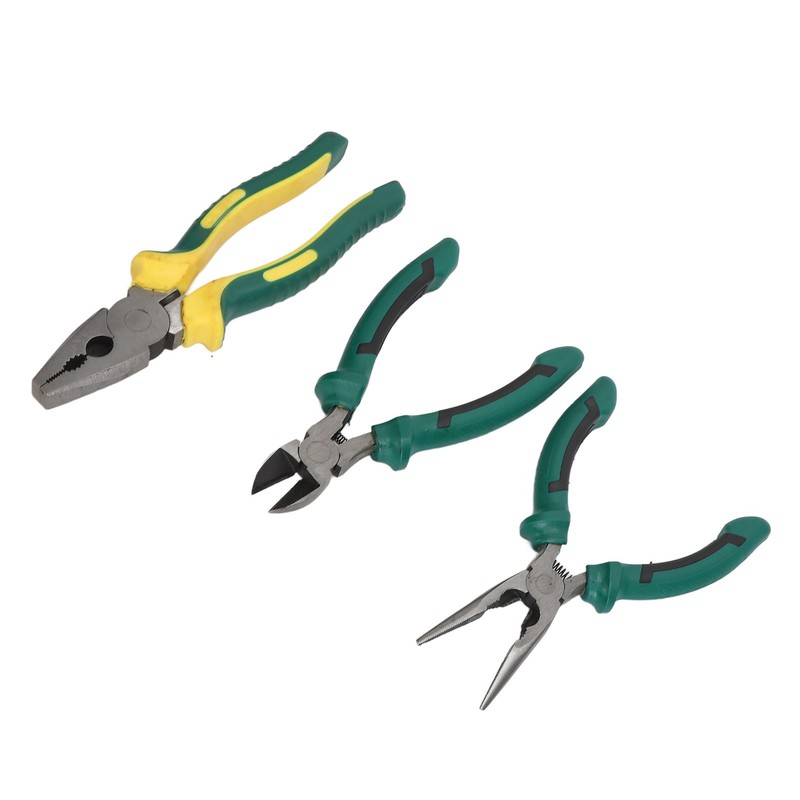 3PCS Plier Set 6 Inch Diagonal Cutting Needle Nose 8