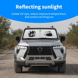for GX550 2024-present Windshield Sun Shade Car Front Window Covers Sun Visor Protector Foldable Blocks UV Rays Sunshade Shield for GX 550 Accessories (GX550 Grand Teton)