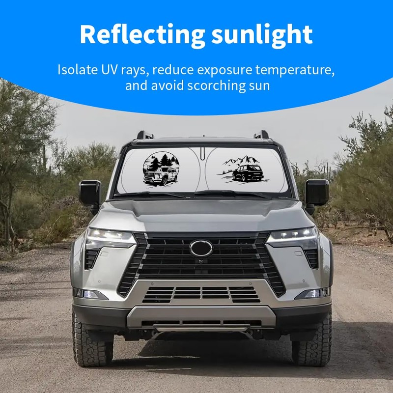for GX550 2024-present Windshield Sun Shade Car Front Window Covers