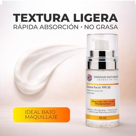 Protector solar facial SPF 50 despigmentante para rostro, hidratante de día para todo tipo de piel, propiedades antiinflamatorias, 40 ml