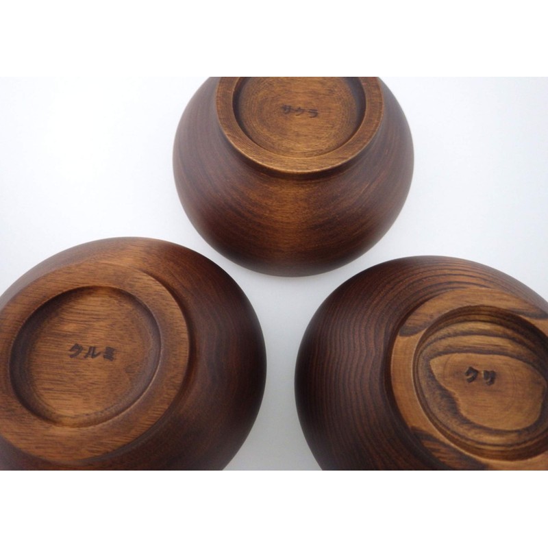 Meiboku Bowl Terra Sakura, Chestnut, Walnut, Set of 3