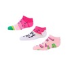 MeMoi Watermelon No Show Cotton Blend Socks 3-Pack Assorted 4-6