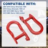 Front Tow Hooks Ring Compatible with 2007-2019 Chevy Silverado GMC
