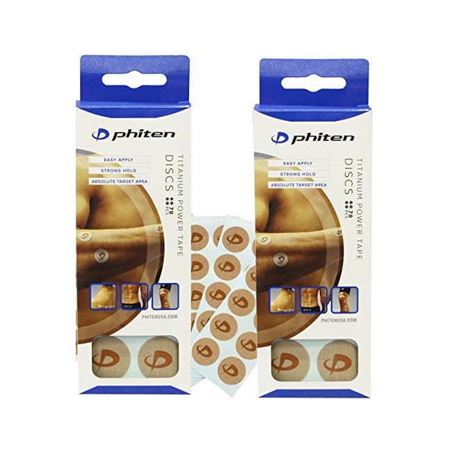 Phiten Titanium Power Tape Discs 70 Count (2 Boxes)