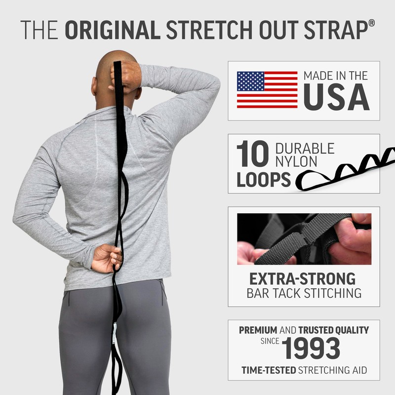 OPTP The Original Stretch Out Strap XL with Exercise Book,
