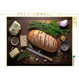 CALVENDO Puzzle Delicious Bread with Herbs | 1000 Pieces Size 25" x 19"