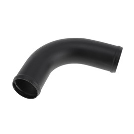 HEROFFIX 2" OD 90 Degree Bend 6064 Aluminum Alloy Tube Intercooler Pipe Surface Blasting Air Intake Connection Hose W/Double Bead Roll 5.9" Length Black