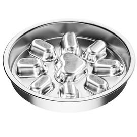 Oiwliur Slow Feeder Dog Bowls with Non-Slip Mat, Stainless Steel Metal Slow Feeder for Small & Medium Dogs, 2 Cups Pet Bowl for Fast Eaters, Slows Down Eating, Dishwasher Safe, Anti-Gulping Dog Bowl