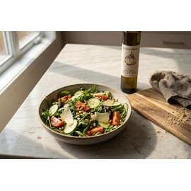 Blazing Bella Garlic Infused Extra Virgin Olive Oil – Rich Fresh Garlic Flavor, Cold Pressed California Olive Oil, Perfect for Pasta, Vegetables, Bread, and Finishing – 8.45 fl oz (250ml)